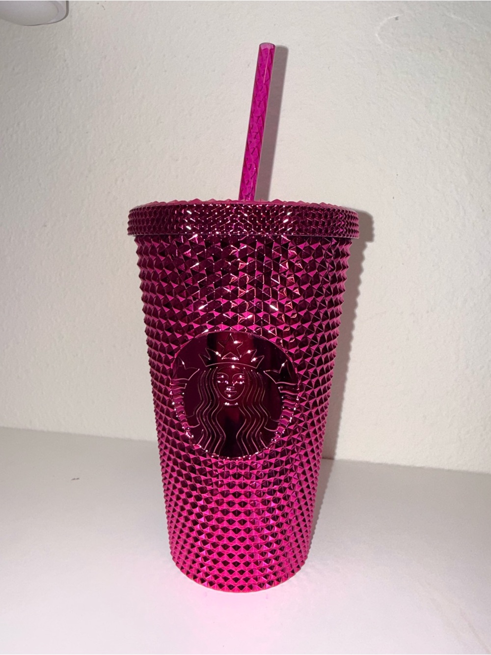 Magenta Starbucks Grande Cold Cup 16 oz